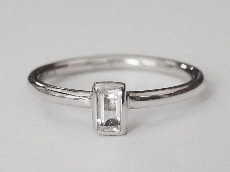 cz square ring, square ring, geometric ring, square, silver square ring, square jewelry, minimalist ring, square rings, geometric jewelry image 2