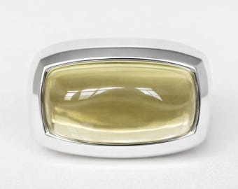 LEMON QUARTZ RING, natural lemon quartz ring, handmade silver ring, 925 sterling silver ring, oval lemon quartz ring, quartz ring, big rings