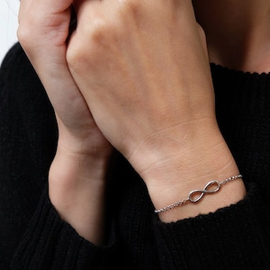 infinity bracelet, infinity jewelry, silver infinity, best friend bracelet, dainty bracelet, silver infinity bracelet, eternity bracelet