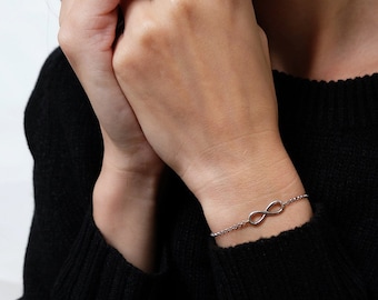 infinity bracelet, infinity jewelry, silver infinity, best friend bracelet, dainty bracelet, silver infinity bracelet, eternity bracelet