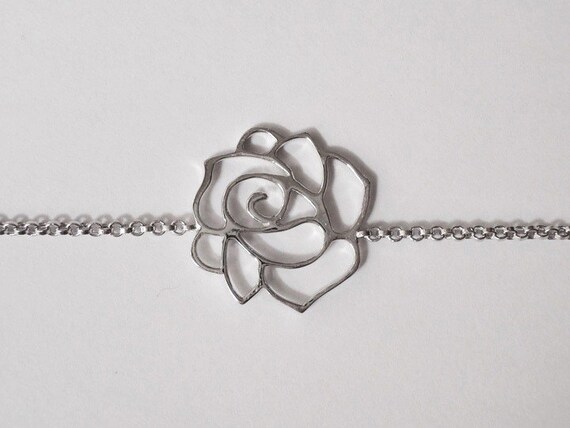 SILVER925 ROSE DESIGN BRACELET/ブレスレット Amazon.com: TIRHTYPLSU Vintage Rose Flower S925 Bracelet