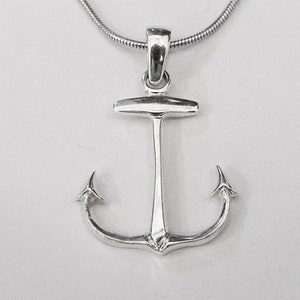 anchor pendant, anchor pendant sterling silver, anchor pendant silver, anchor pendant necklace, anchor necklace charm, anchor necklace women