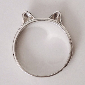 cat ear ring, cat ring, silver cat ring, kitty ring, cat jewelry, animal jewelry, animal ring, cat lady gift, cat lovers, cat, kitty