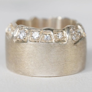 MOUNTAIN STATEMENT RING, cubic zirconia ring, mountain ring, cz ring, big ring, heavy ring, large ring, wide dome ring, band ring,solid ring