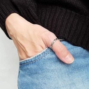 stack twisted rope thumb ring, twisted ring, rope ring, thumb ring, silver thumb ring, thumb jewelry, women thumb ring, thumb ring silver