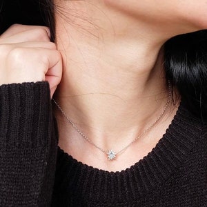 star necklace, silver star necklace, gift for her, star pendant, star necklace silver, silver stat, dainty necklace, layered necklace, star