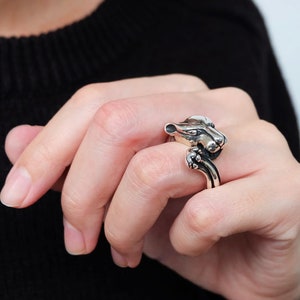 SILVER LEOPARD RING, leopard ring, sterling silver ring, leopard silver ring, oxidized ring, leopard jewelry, animal ring, lion ring,leopard