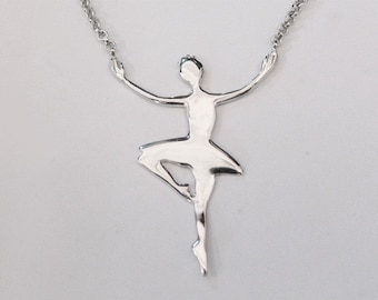 collier de ballet, Collier argent ballet, bijoux de ballet, charme de ballet, collier pour fillette, collier pour fillette, collier ballerine, danse collier