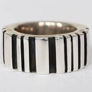 LINE OXIDIZED RING, line ring, oxidized ring, silver ring, abstract silver ring, unsymmetrical silver ring, 925 sterling silver ring
