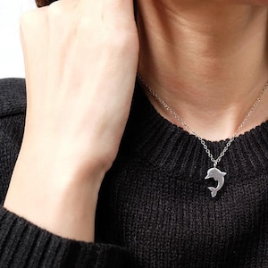 dolphin necklace, dolphin necklace for children, dolphin necklace for women, dolphin necklace for little girl, dolphin necklace silver