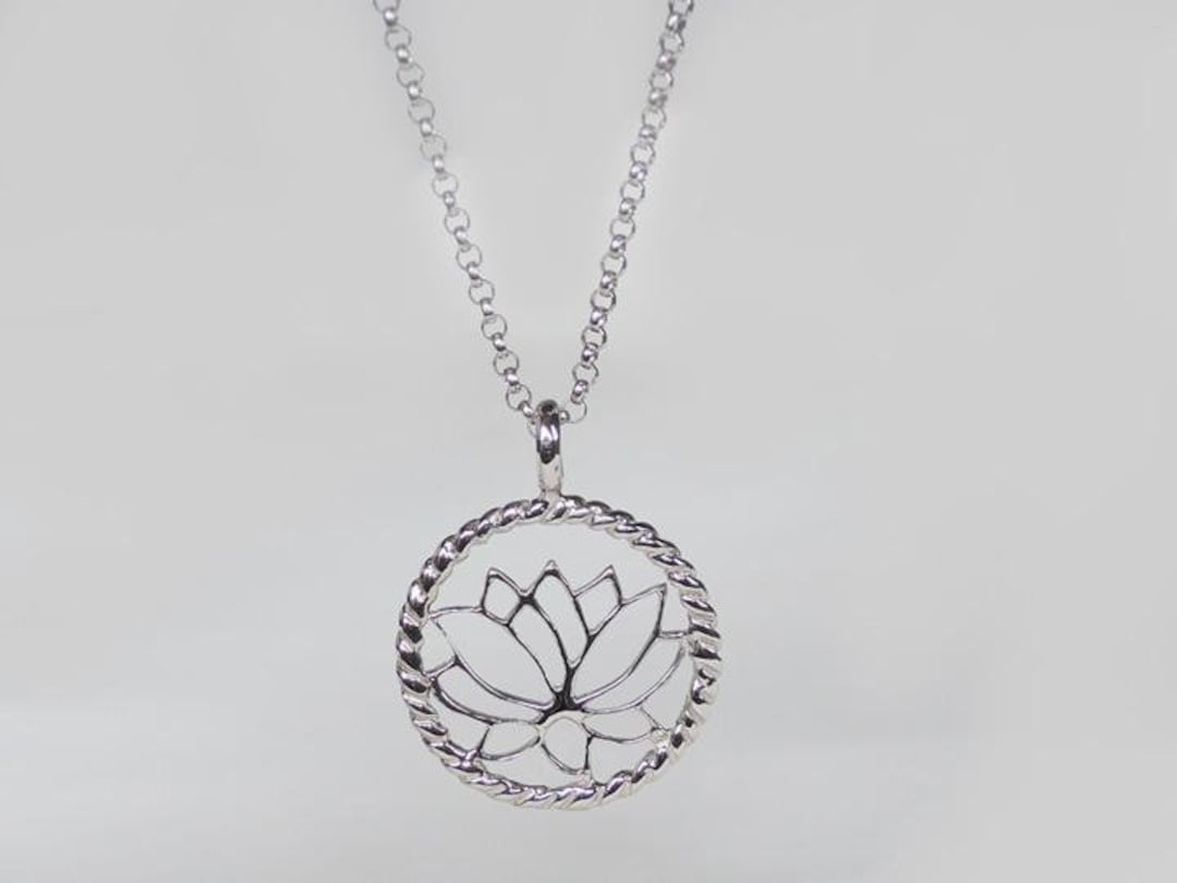 Lotus Flower Necklace, Lotus Necklace Hypoallergenic, Lotus Necklace
