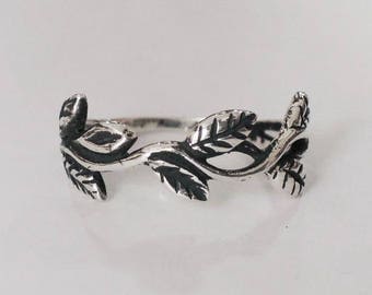 leaf ring, flower ring, nature ring, wrap ring, flower leaf ring, silver leaf ring, women leaf ring, leaf, floral ring, floral, minimal ring