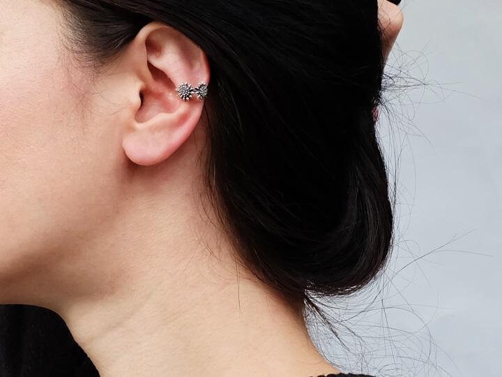 Sunflower ear cuff(pink) エナソルーナ イヤーカフ fkip.unmul.ac.id