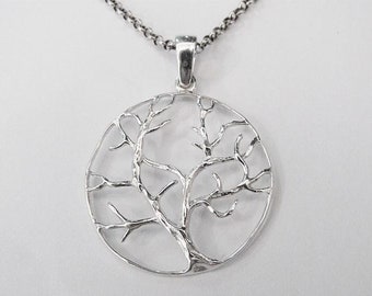 tree of life pendant, tree of life necklace, tree of life jewelry, tree of life charm, silver tree of life, tree of life sterling silver