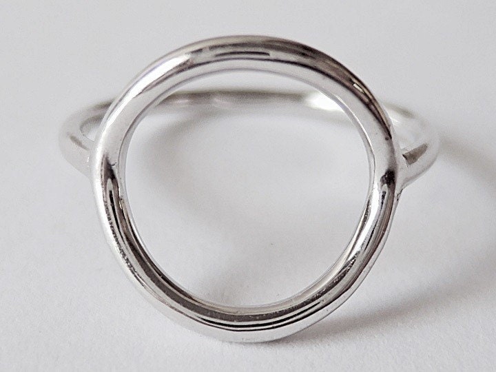 Open Circle Ring Open Circle Ring Silver Circle Ring Etsy
