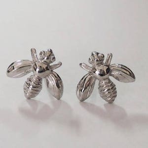 Bienenohrstecker, kleine Sterlingohrstecker, Bienenohrringe, Honigbienenohrringe, Hummelohrringe, Bienenschmuck, Insektenohrringe, Tierohrringe