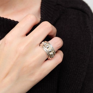 HEAVY DRUM RING, large silver ring, 925 silver ring, silver chunky ring, heavy abstract ring, big ring, large ring, solid silver ring