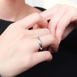 FULL ROUND BAND, chunky ring, sterling silver 925, thick silver ring, stacking ring, 925 solid ring, heavy ring, solid minimalist ring