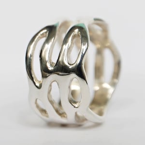 MULTI STRANDS RING, thumb ring, stacking wires ring, modern design ring, statement ring, band thumb ring, chunky silver ring, boho ring image 3