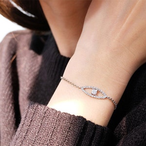 evil eye bracelet, silver evil eye bracelet, dainty bracelet, hamsa bracelet, evil eye jewelry, evil eye, protection bracelet