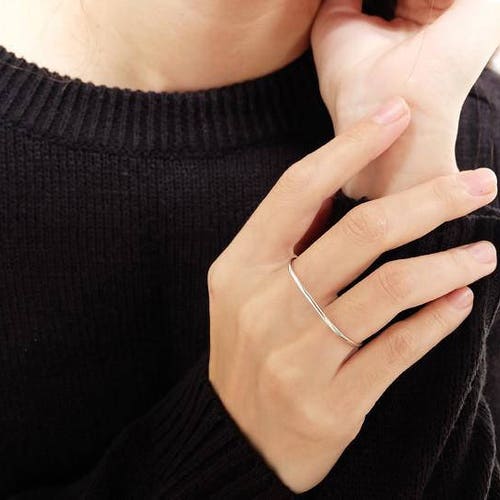 Double Finger Band Ring Adjustable Ring Minimal Ring Double Etsy