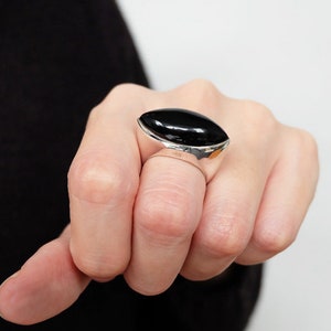 BLACK ONYX RING, natural black onyx ring, natural black onyx, onyx ring, black onyx ring, sterling silver ring, onyx designer ring, onyx