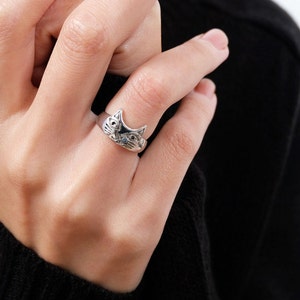 cat ring, silver cat ring, cat jewelry, animal lover, animal ring, dog ring, kitty ring, dainty ring, minimalist ring, cat lover ring, cat