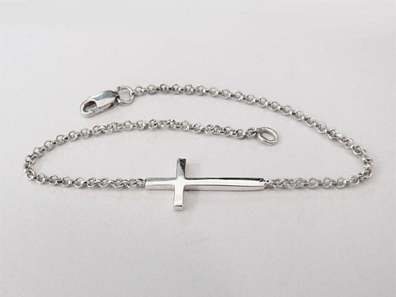 Cross Bracelet Cross Bracelet Sideways Cross Bracelet Baby