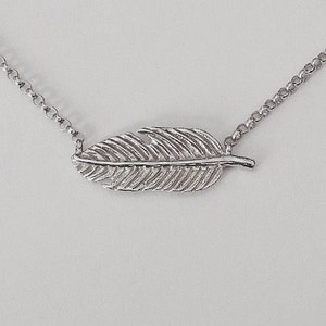 leaf necklace, silver leaf necklace, flower necklace, unique necklace, leaf jewelry, delicate necklace, leaf pendant, handmade necklace