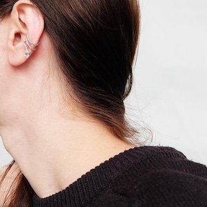 snake ear cuff, snake cuff, cuff earrings, huggie ear cuff, silver ear cuff, serpent ear cuff, silver ear cuff, dainty ear cuff, snake