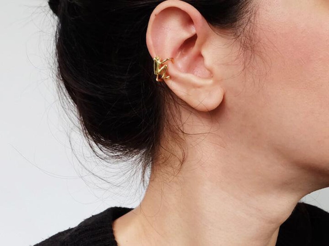 Ear Cuff Frog Ear Cuff Climber Silver Ear Cuff Frog Etsy