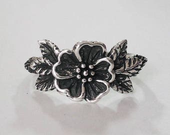 flower ring, handmade ring, silver flower ring, leaf ring, wrap ring, silver leaf ring, flower jewelry, flower ring, nature ring, flower