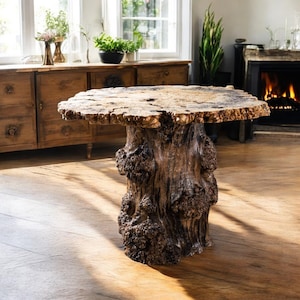 Natural Wood Slab Dining Table