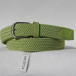 ELASTIC BRAIDED - Braided elastic belt with genuine leather inserts. Unisex Various colors Height 3.5 cm Reinforced Italian elastic