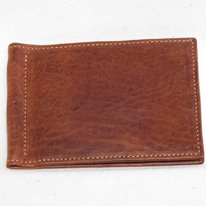 BRON VACCHETTA -portfolio met stop-ended clips voor mannen in Toscaanse koe met zakken met creditcard Craft Made in Italië