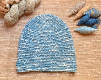 Natural Indigo-Dyed Handspun & Handknitted Hat – HB1