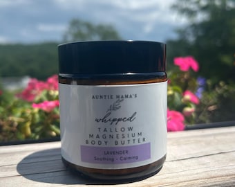Grass Fed Tallow Magnesium Lotion - Lavender Essential Oil