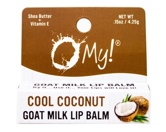 O My! Goat Milk Lip Balm - Single Pack | Shea Butter and Vitamin E | Free of Parabens & More | Handcrafted in USA