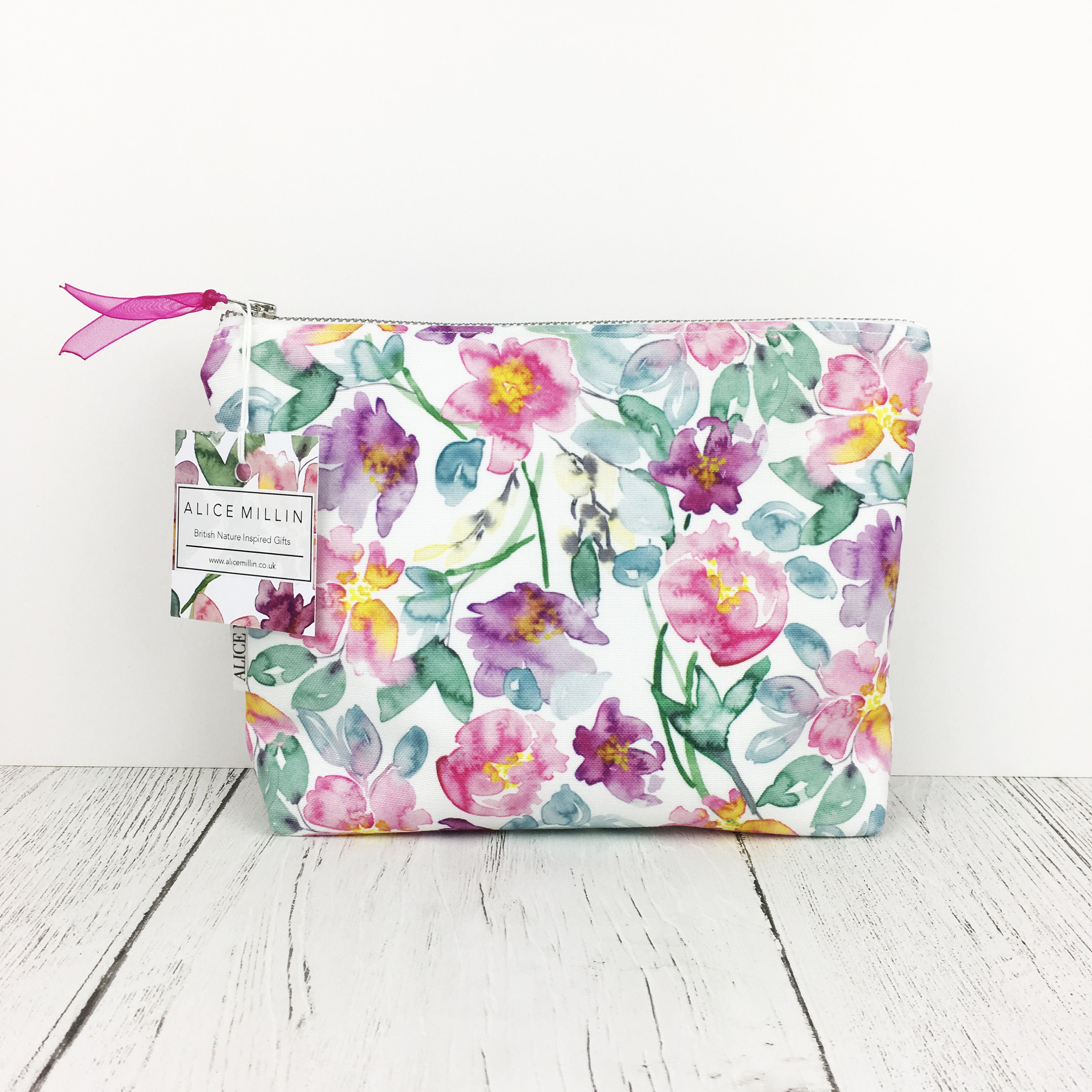 Floral toiletry bag set in Peony design with wash bag Etsy