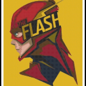 Flash Cross Stitch Pattern - Flash - DC Comic - PDF Download