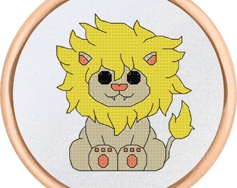 Lion Cross Stitch Pattern - PDF Download