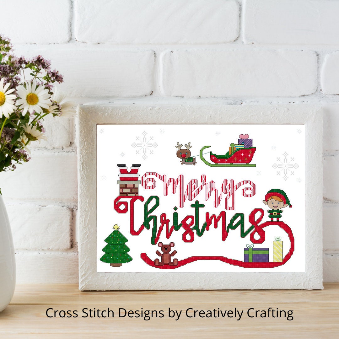 Christmas Cross Stitch Pattern PDF Download - Etsy