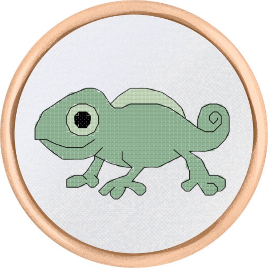 Chameleon Cross Stitch Pattern PDF Download Etsy