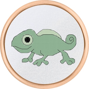 Chameleon Cross Stitch Pattern - PDF Download