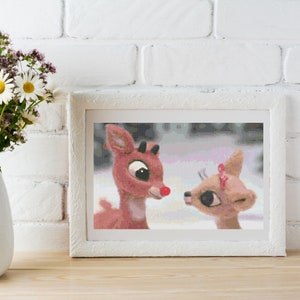 Rudolph The Red Nose Reindeer - Rudolph Cross Stitch Pattern - PDF Downloas
