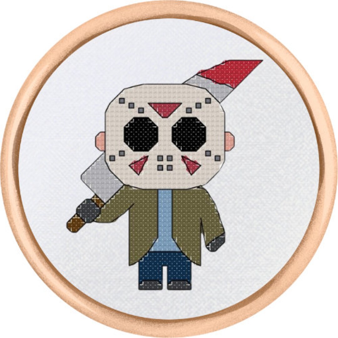 Jason Repeating Pattern Jason Cross Stitch Pattern - Cute Horror - Etsy