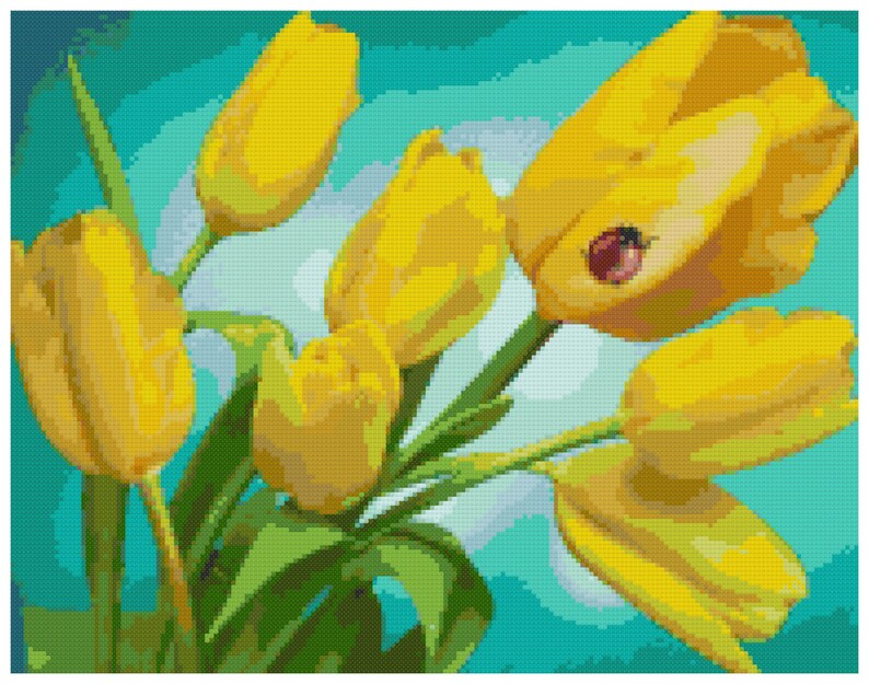 Daffodil Flower Cross Stitch Pattern PDF Download | Etsy