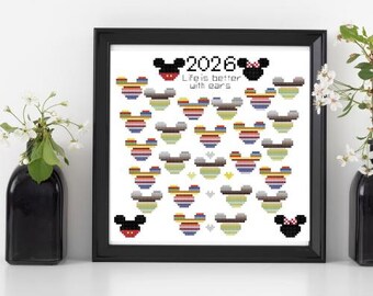 Temperature Cross Stitch Pattern - Iconic Mouse Themed!