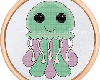 Jellyfish Cross Stitch Pattern - PDF Download