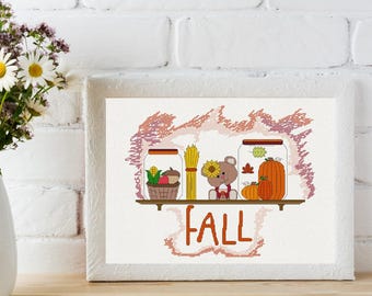 Dream of Fall Cross Stitch Pattern